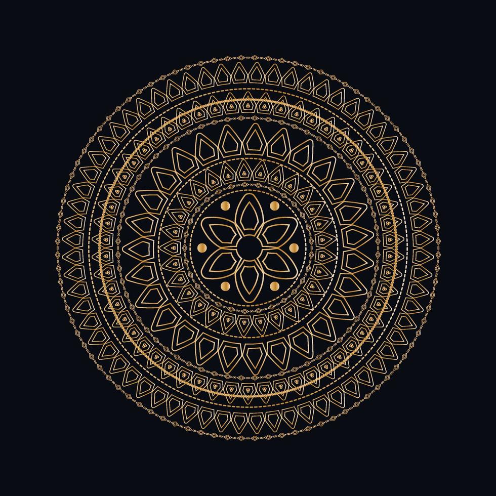 vector de fondo de diseño de mandala ornamental de lujo