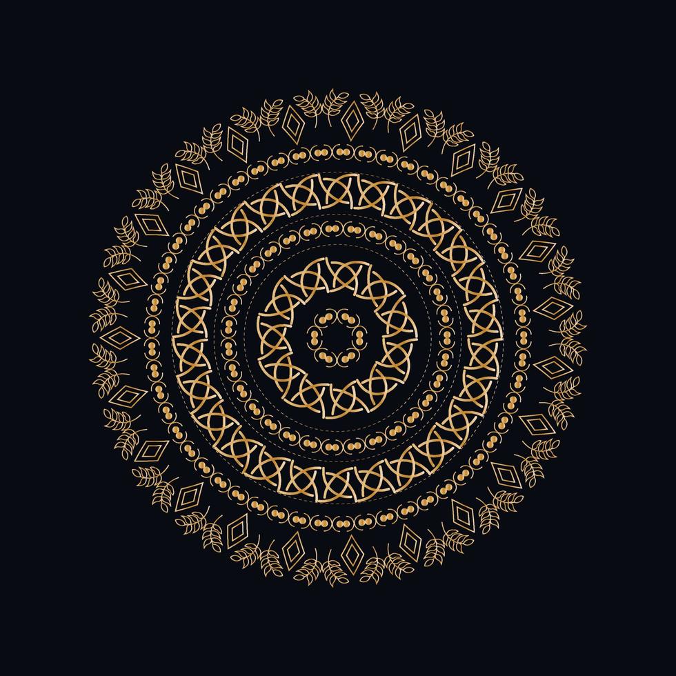 vector de fondo de diseño de mandala ornamental de lujo