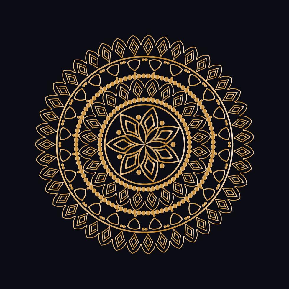 vector de fondo de diseño de mandala ornamental de lujo