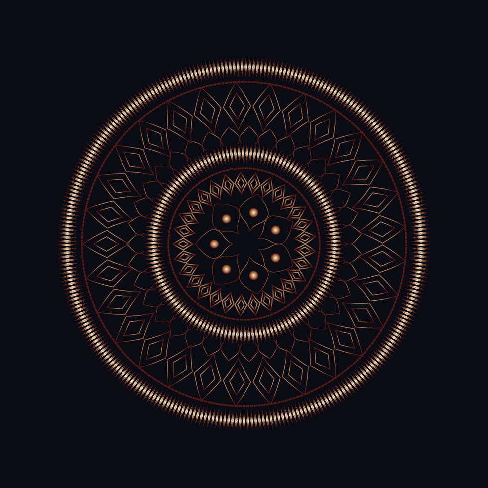 vector de fondo de diseño de mandala ornamental de lujo