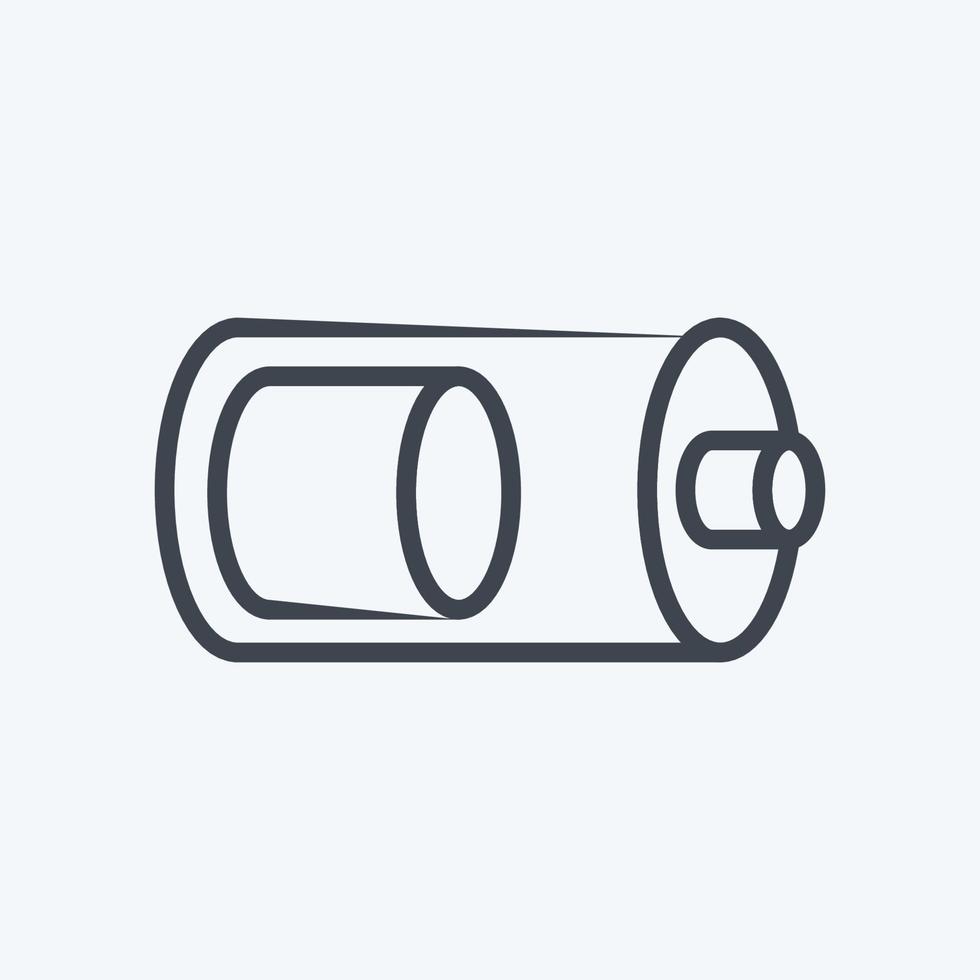 Icon Half Battery. suitable for Web Interface symbol. line style. simple design editable. design template vector. simple symbol illustration vector