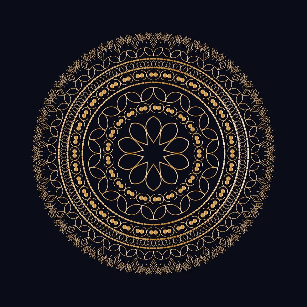 vector de fondo de diseño de mandala ornamental de lujo