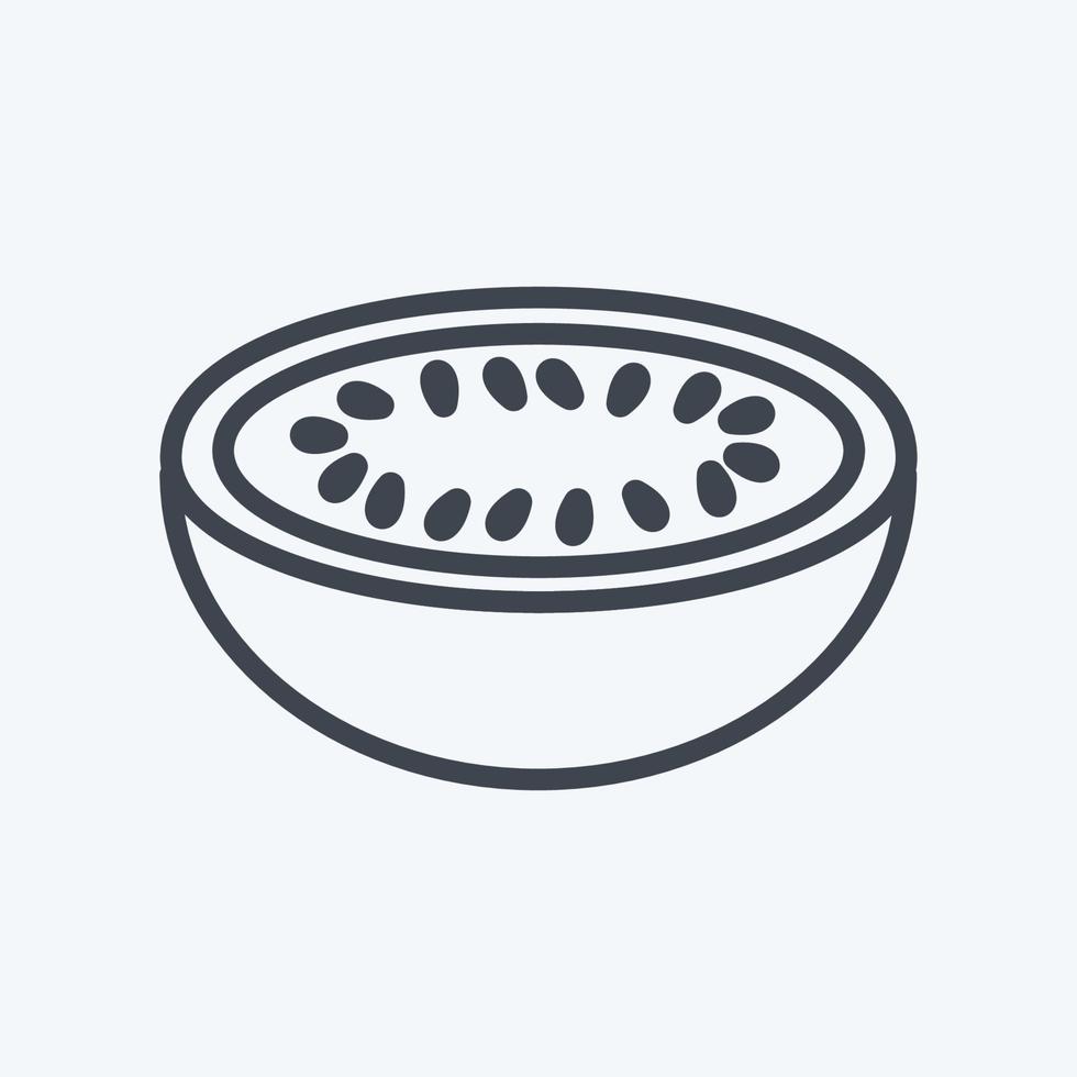 Icon Melon. suitable for Fruits and Vegetables symbol. line style. simple design editable. design template vector. simple symbol illustration vector