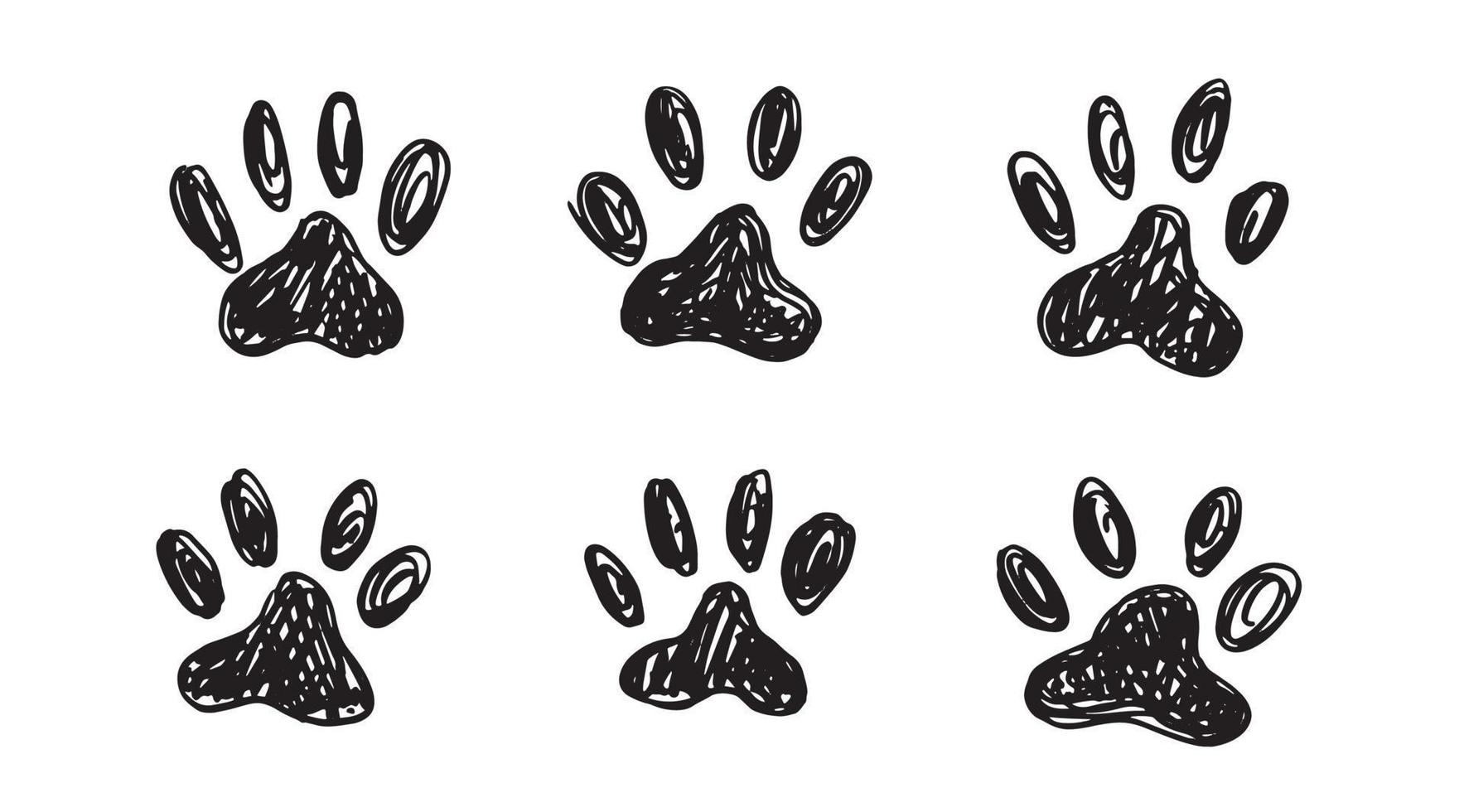 Ink Dog Paw, grunge style, Vector. vector