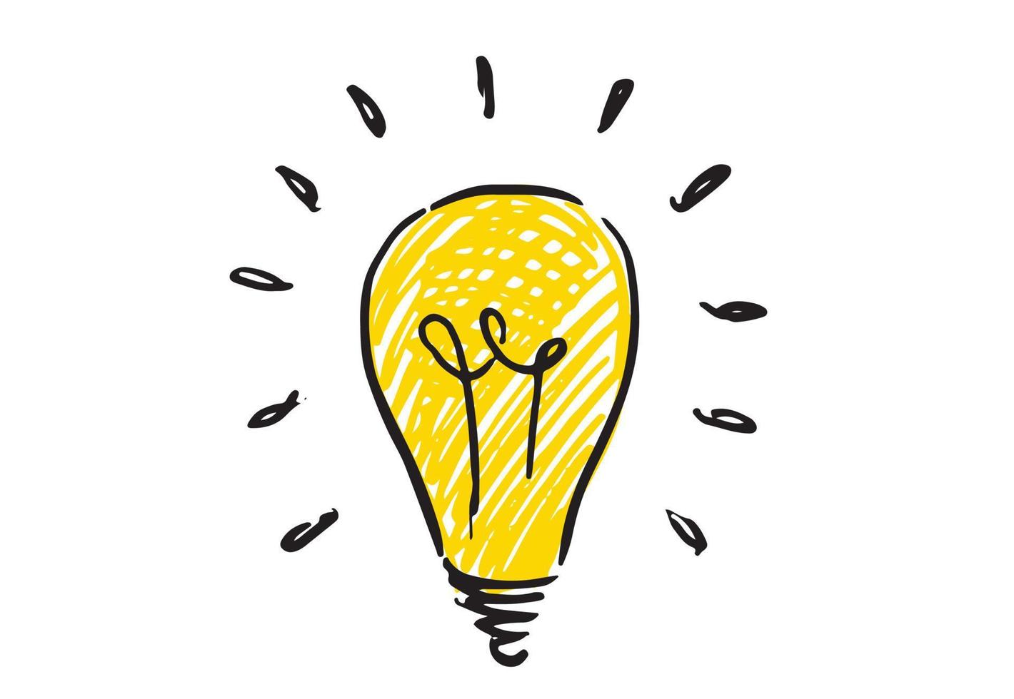 151.epsLight Bulb. Concept and ideas, hand-drawn illustration. Vector. vector