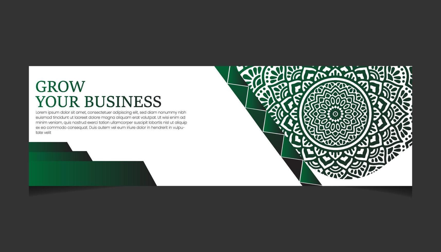 Mandala ornate background for web banner business vector