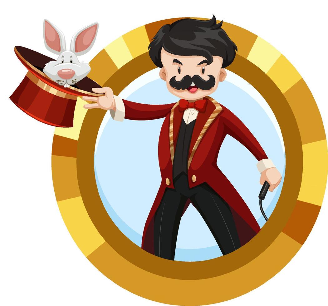 Magician man cartoon character vector