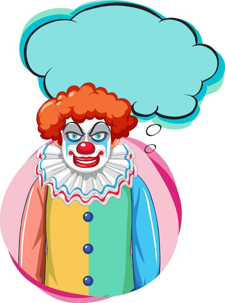 Clown with bubble speech vector
