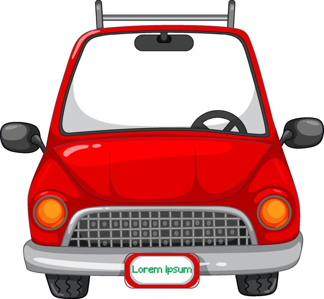 Vintage red car on white background vector