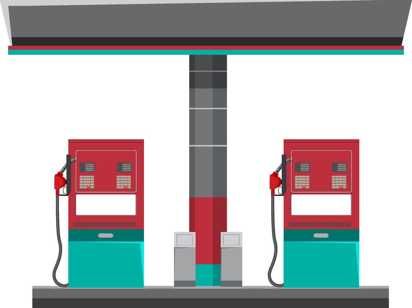 Gas station with petrol pump vector