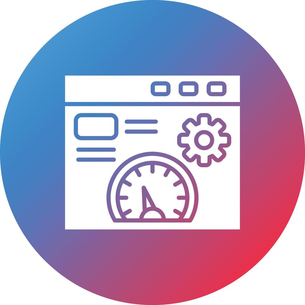 Page Optimization Glyph Circle Gradient Background Icon vector