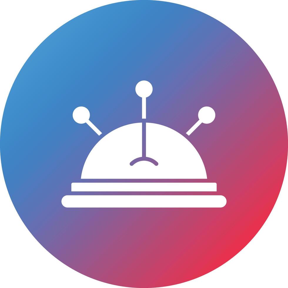 Pin Cushion Glyph Circle Gradient Background Icon vector