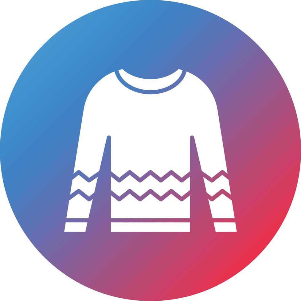 Sweater Glyph Circle Gradient Background Icon vector