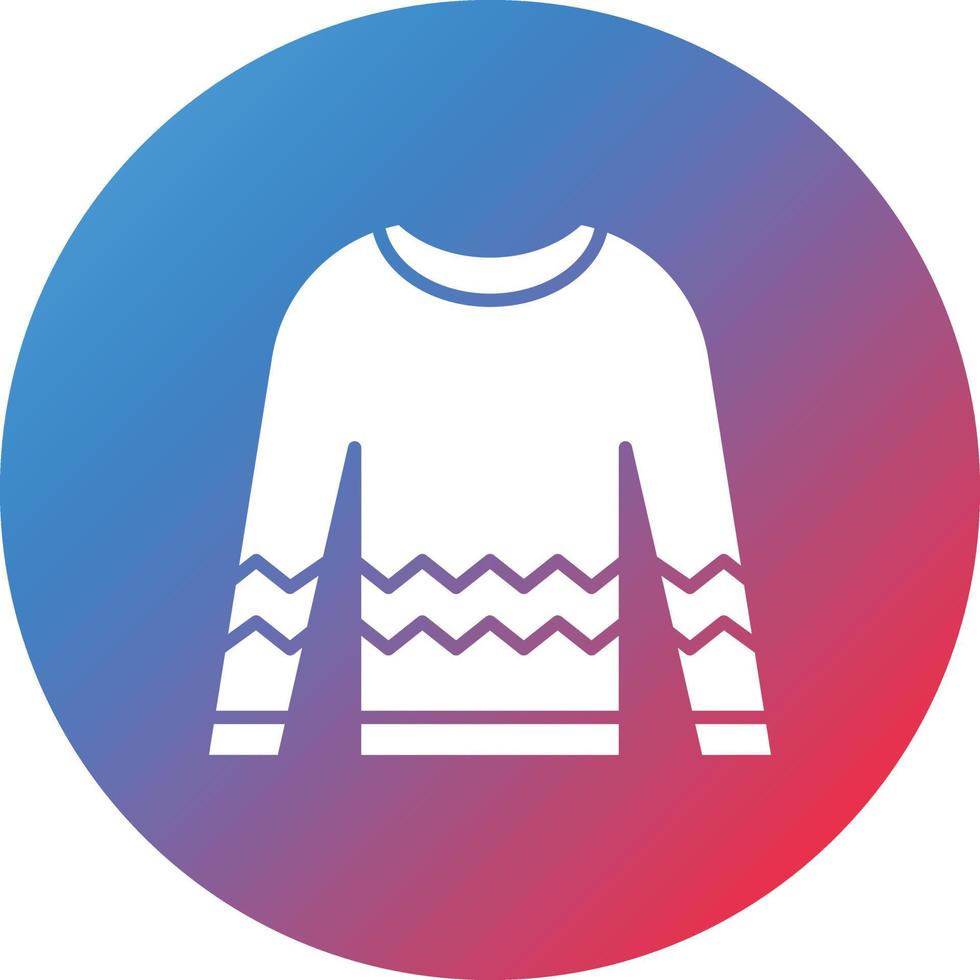 Sweater Glyph Circle Gradient Background Icon vector