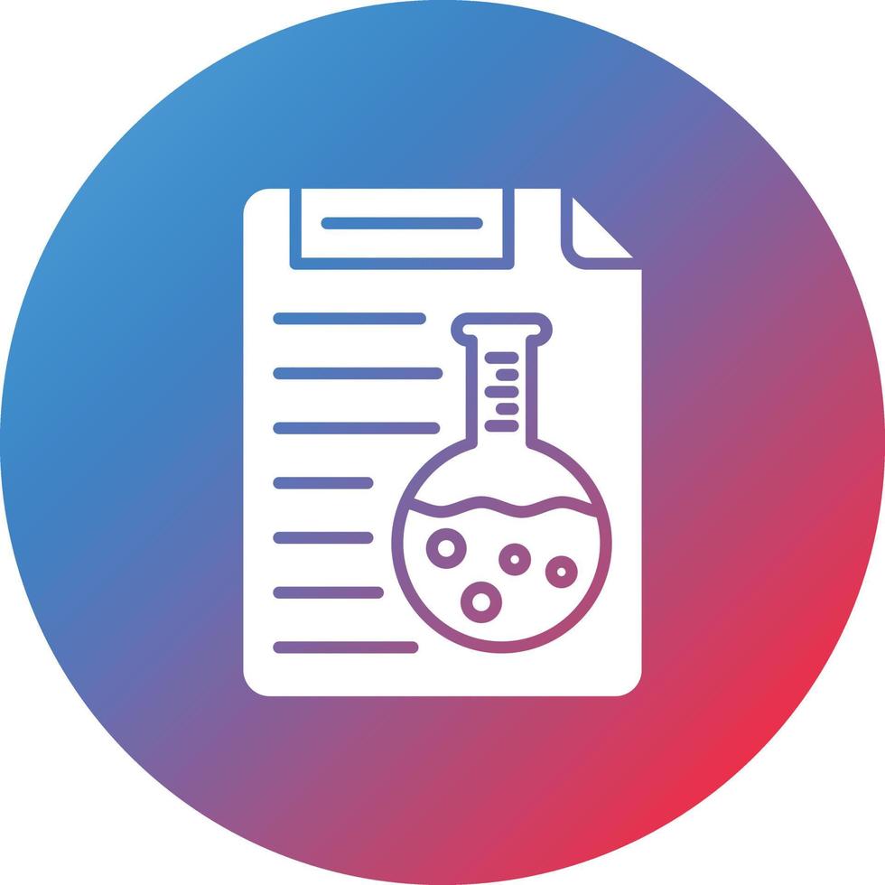 Lab Report Glyph Circle Gradient Background Icon vector