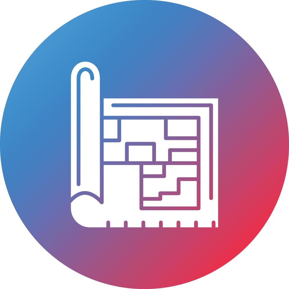 Architecture Glyph Circle Gradient Background Icon vector