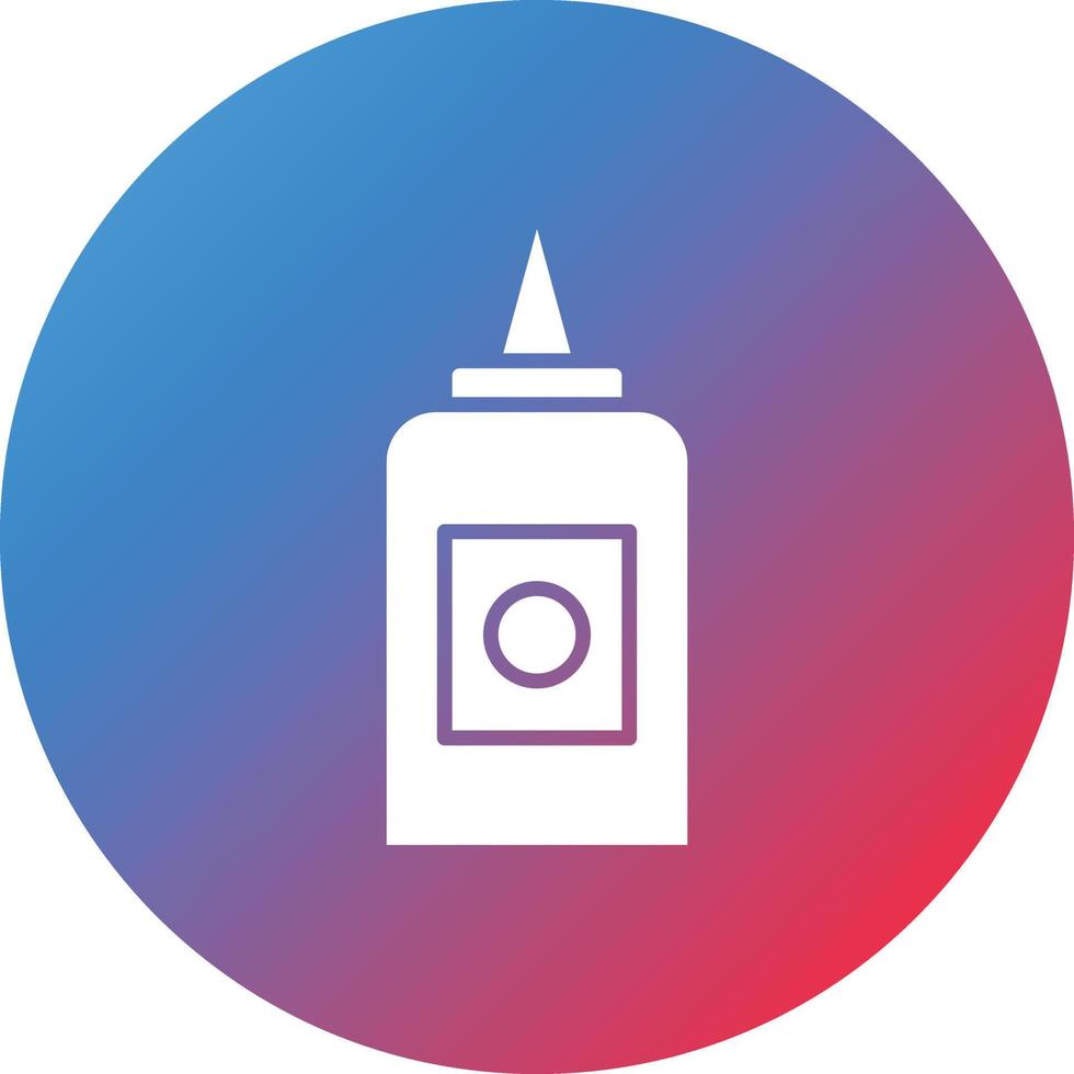 Liquid Glue Glyph Circle Gradient Background Icon vector