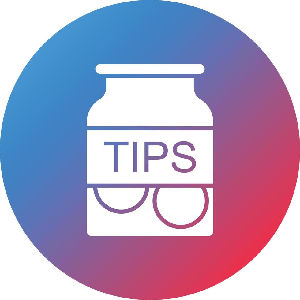 Tips Jar Glyph Circle Gradient Background Icon vector