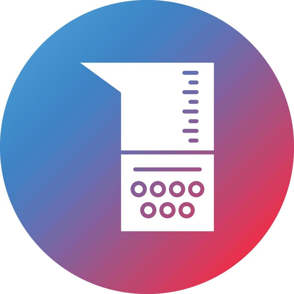 Chemistry Colloid Glyph Circle Gradient Background Icon vector