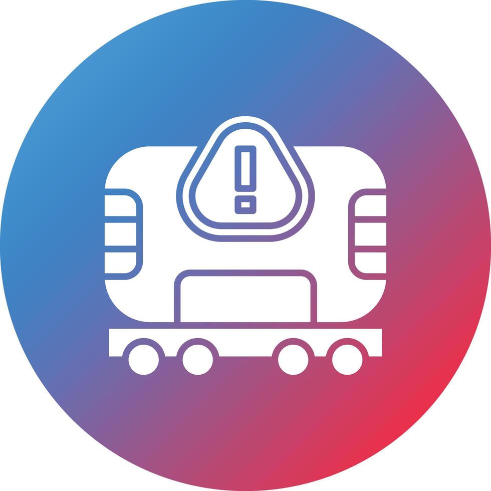 Danger Glyph Circle Gradient Background Icon vector