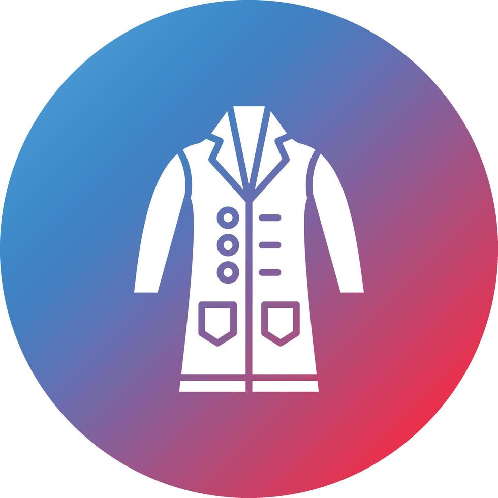 Lab Coat Glyph Circle Gradient Background Icon vector
