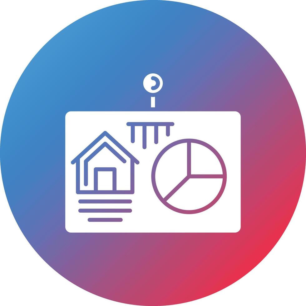 Engineering Presentaion Glyph Circle Gradient Background Icon vector