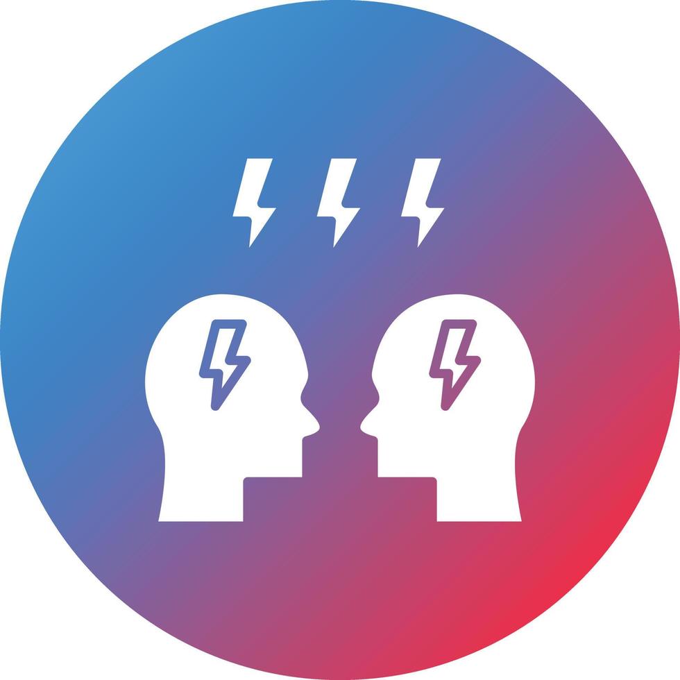 Conflict Glyph Circle Gradient Background Icon vector
