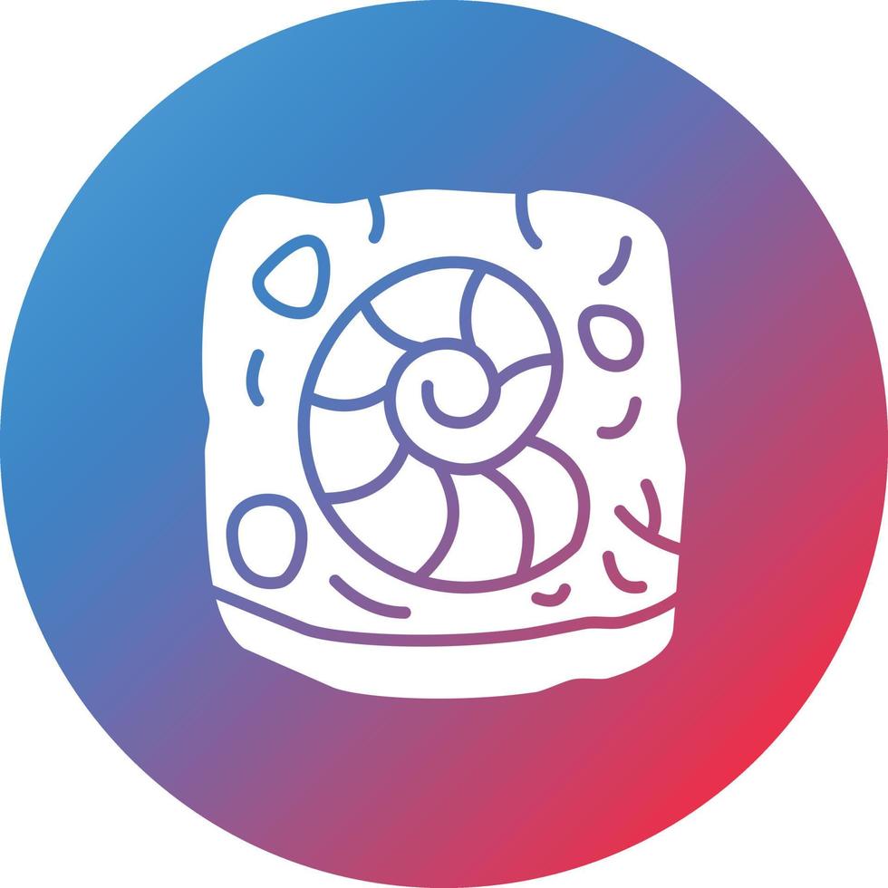 Fossil Glyph Circle Gradient Background Icon vector
