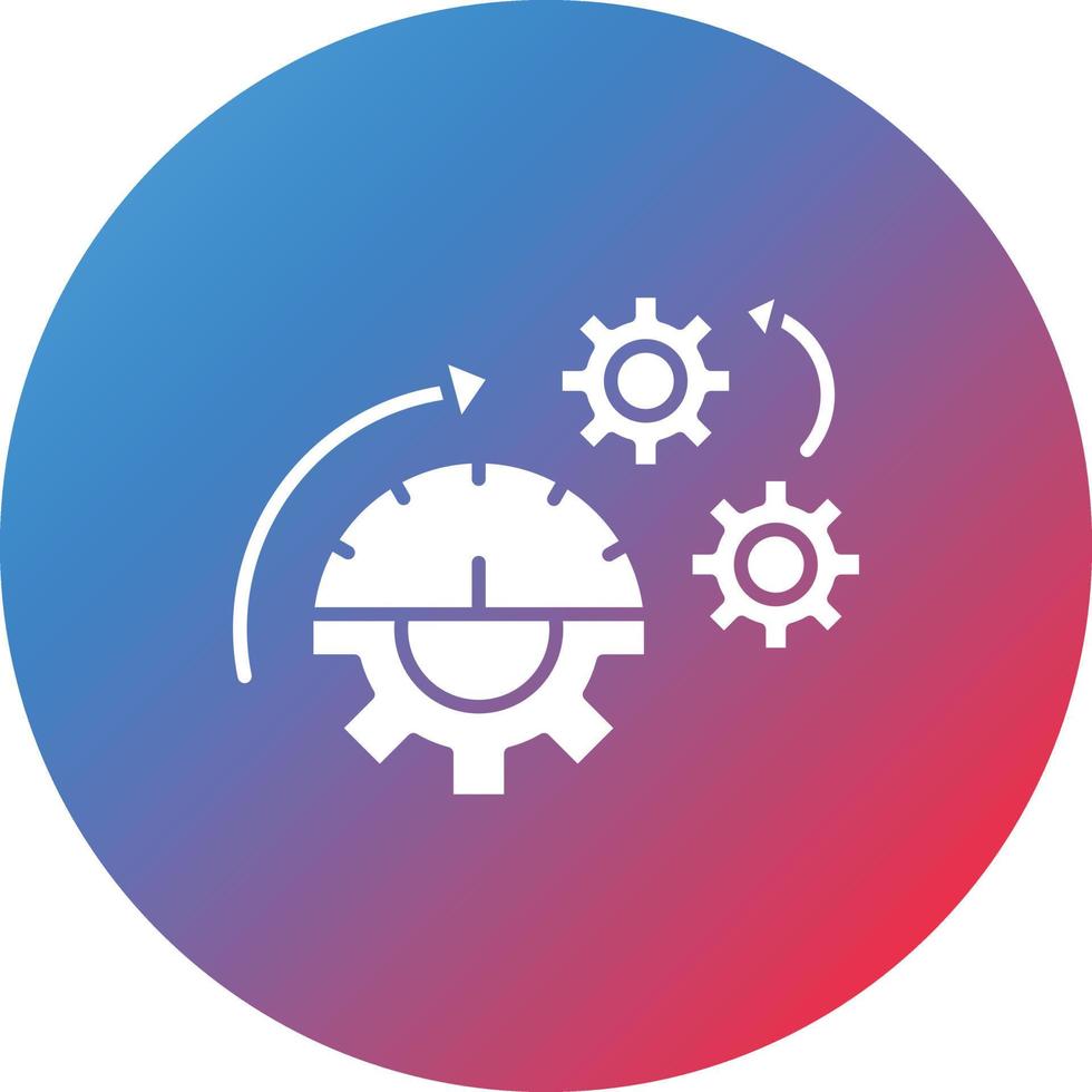 Engineering Setting Glyph Circle Gradient Background Icon vector