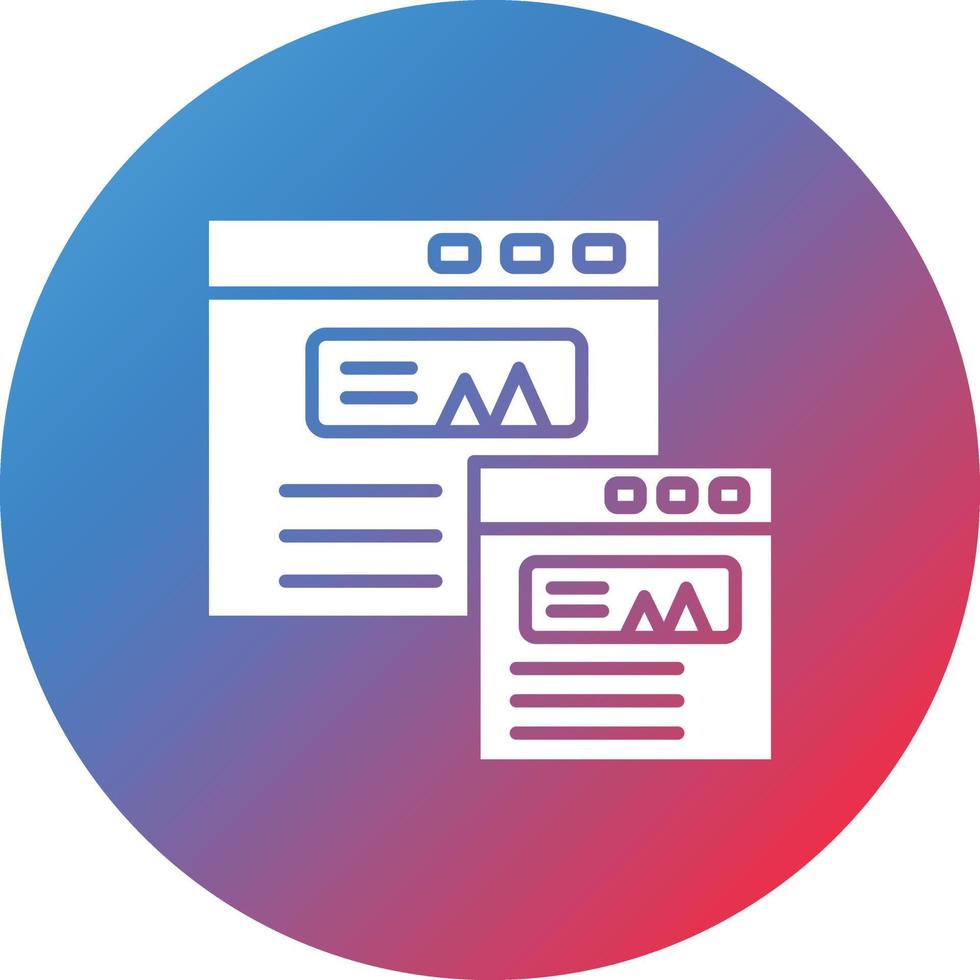Responsive Glyph Circle Gradient Background Icon vector
