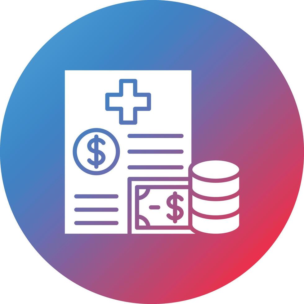 Insurance Glyph Circle Gradient Background Icon vector