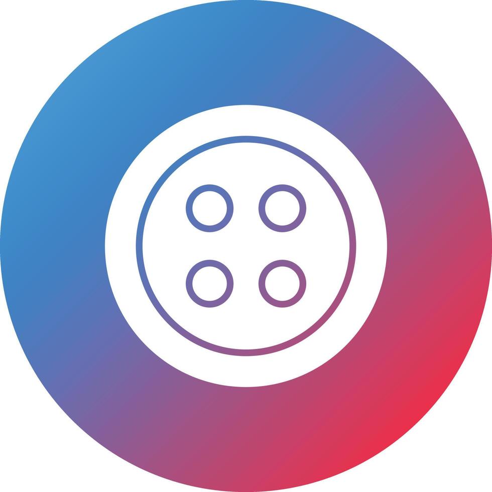 Clothing Button Glyph Circle Gradient Background Icon vector