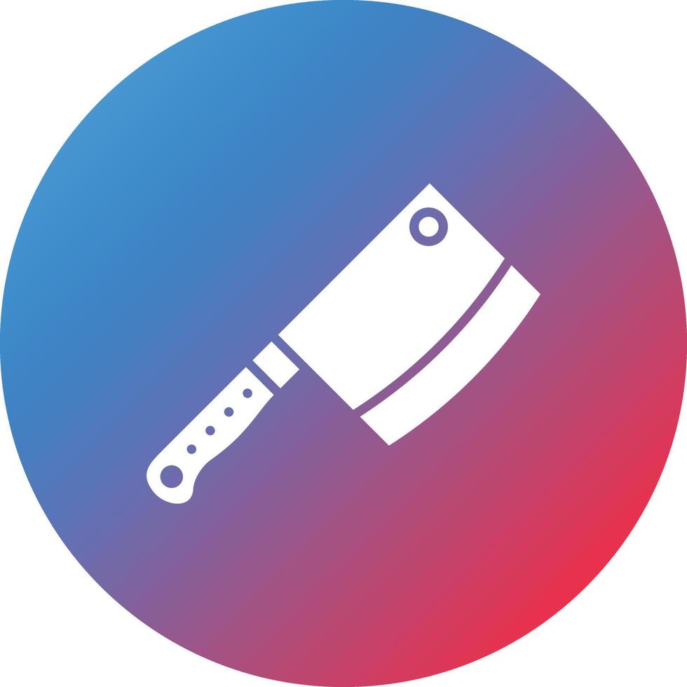 Cleaver Glyph Circle Gradient Background Icon vector