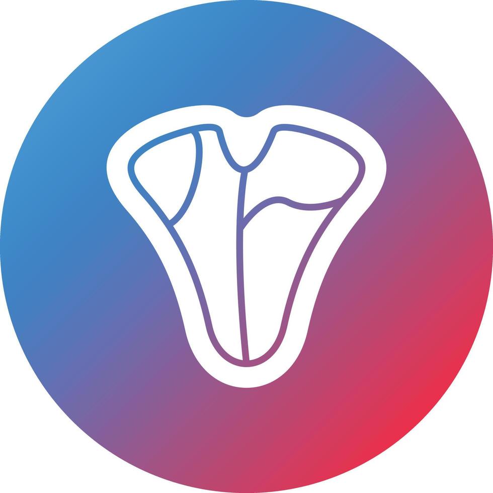 Tbone Glyph Circle Gradient Background Icon vector