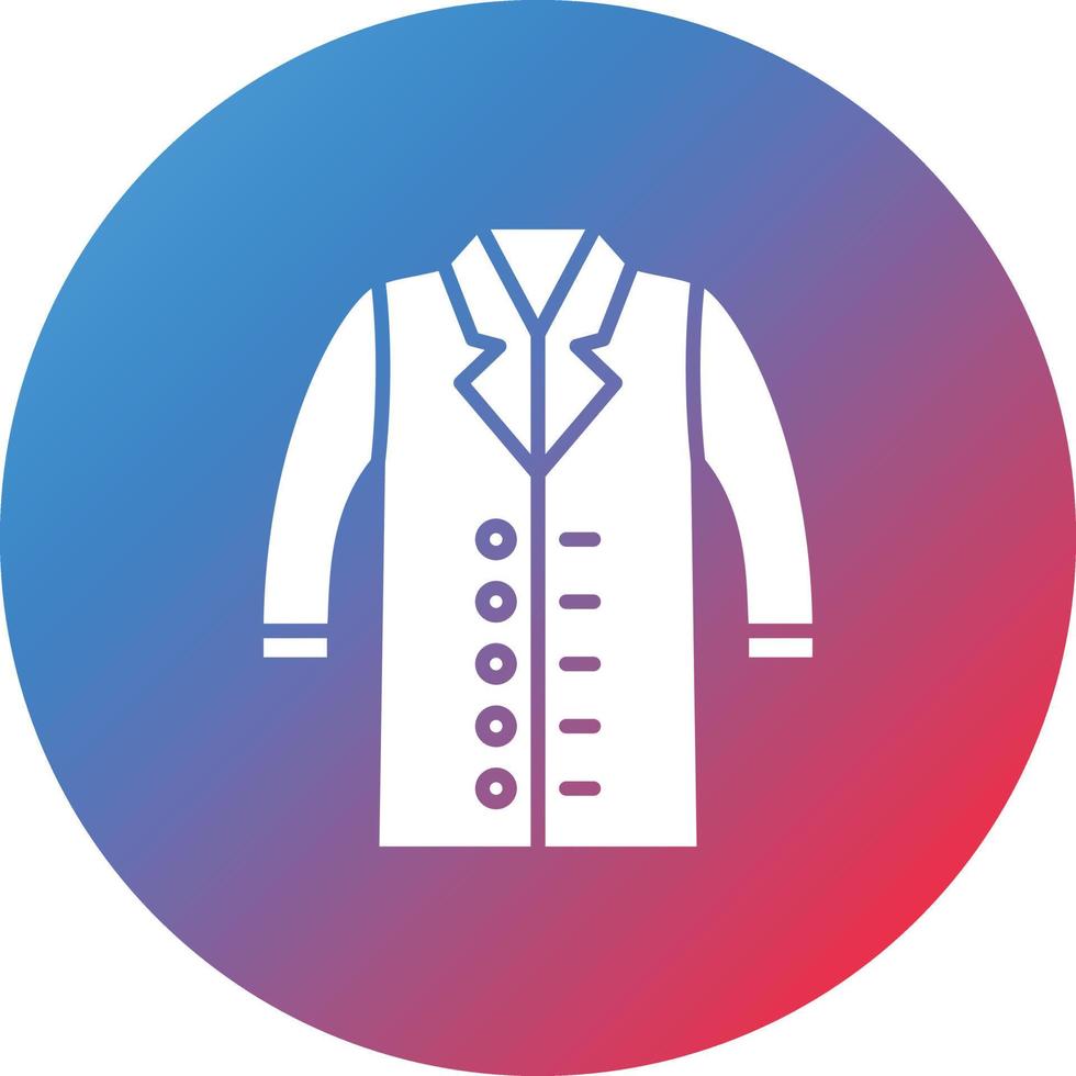 Lab Coat Glyph Circle Gradient Background Icon vector