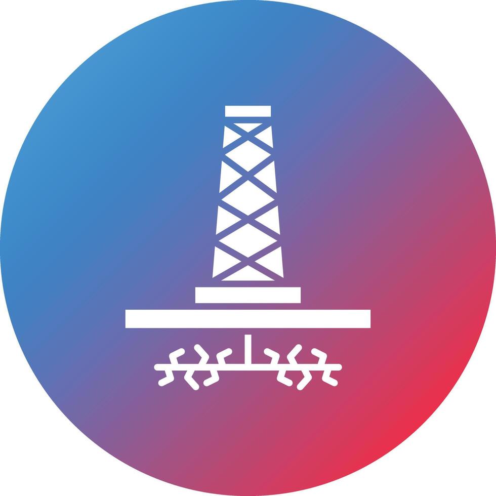 Fracking Glyph Circle Gradient Background Icon vector