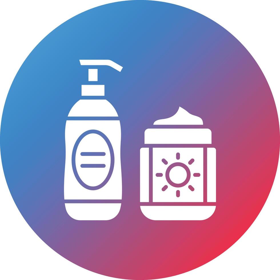 Skincare Glyph Circle Gradient Background Icon vector
