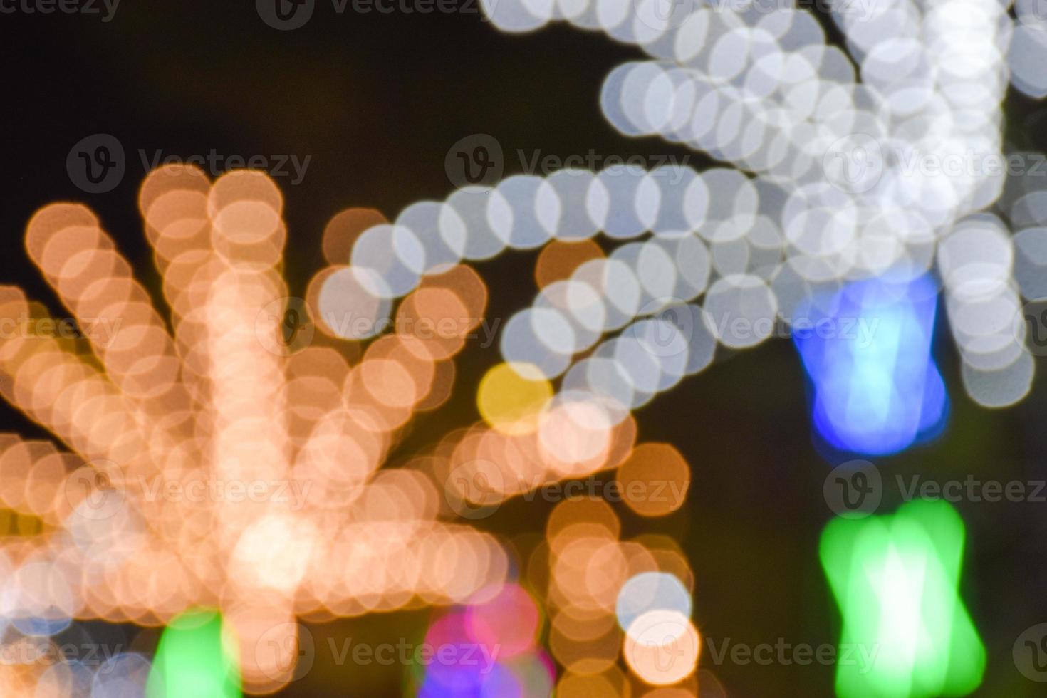 the night lights and colors the rides and the decoration and bokeh light photo