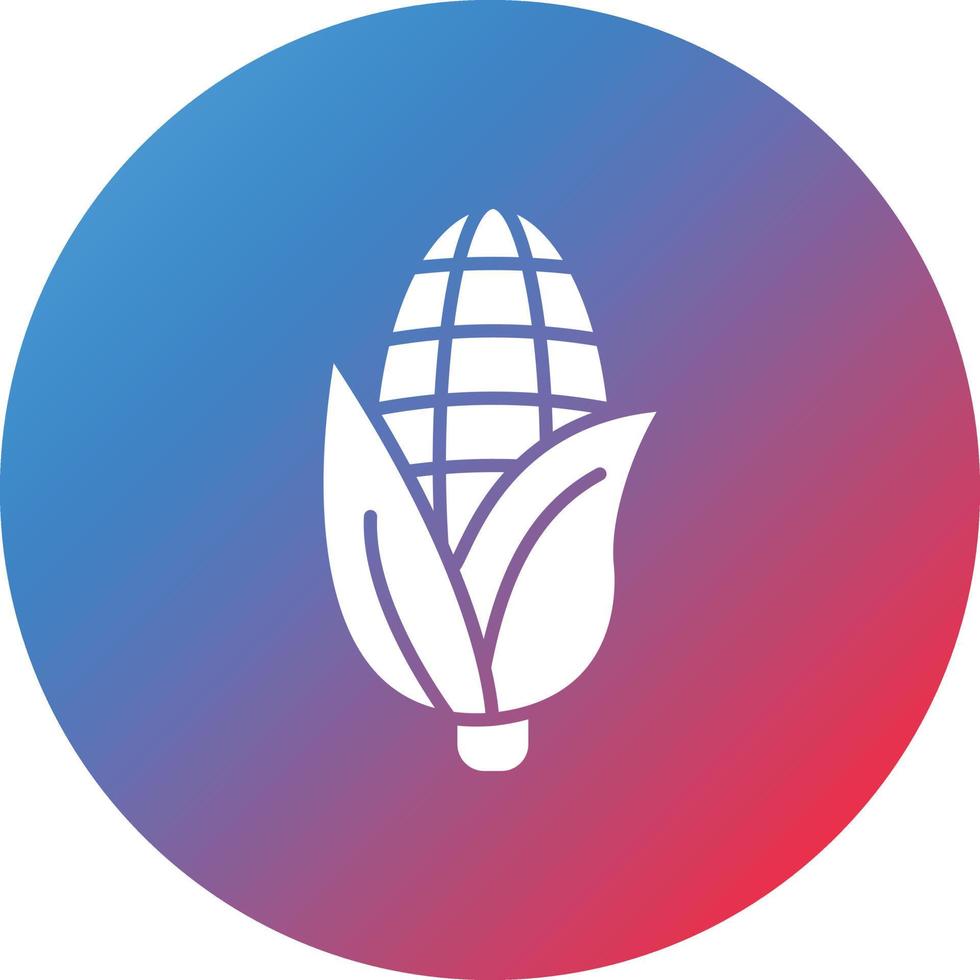 Corn Glyph Circle Gradient Background Icon vector