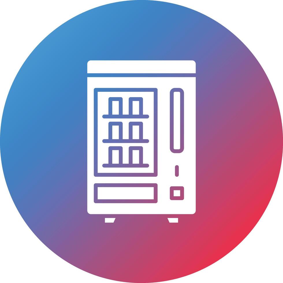 Vending Machine Glyph Circle Gradient Background Icon vector
