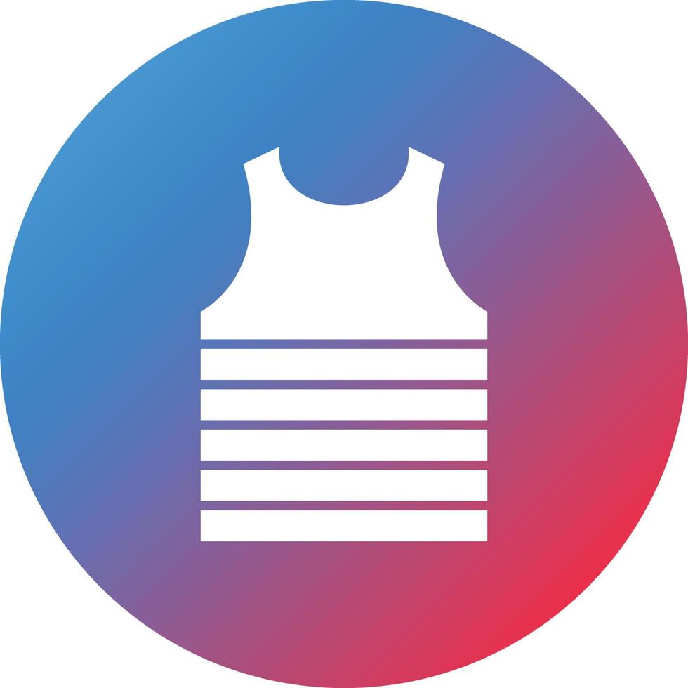 Tank Top Glyph Circle Gradient Background Icon vector