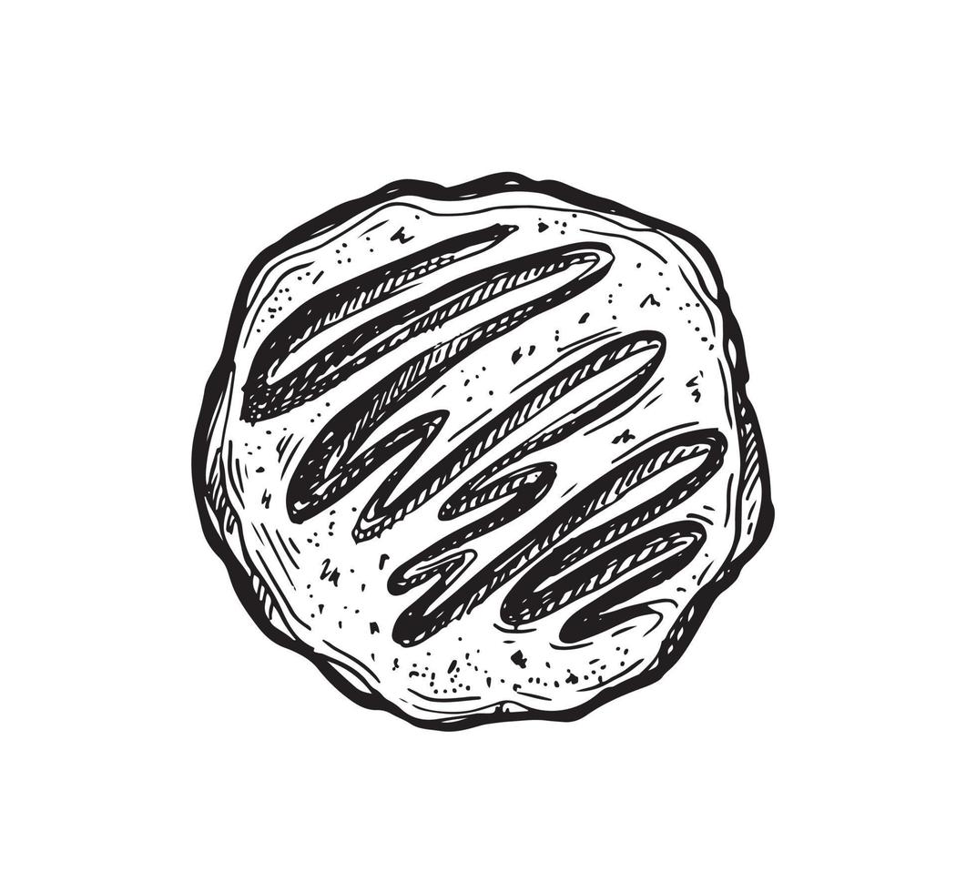 Cookie set hand drawn illustration. Vector. vector