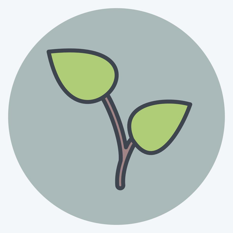 icono de planta en crecimiento. adecuado para el símbolo del jardín. estilo compañero de color. diseño simple editable. vector de plantilla de diseño. ilustración de símbolo simple