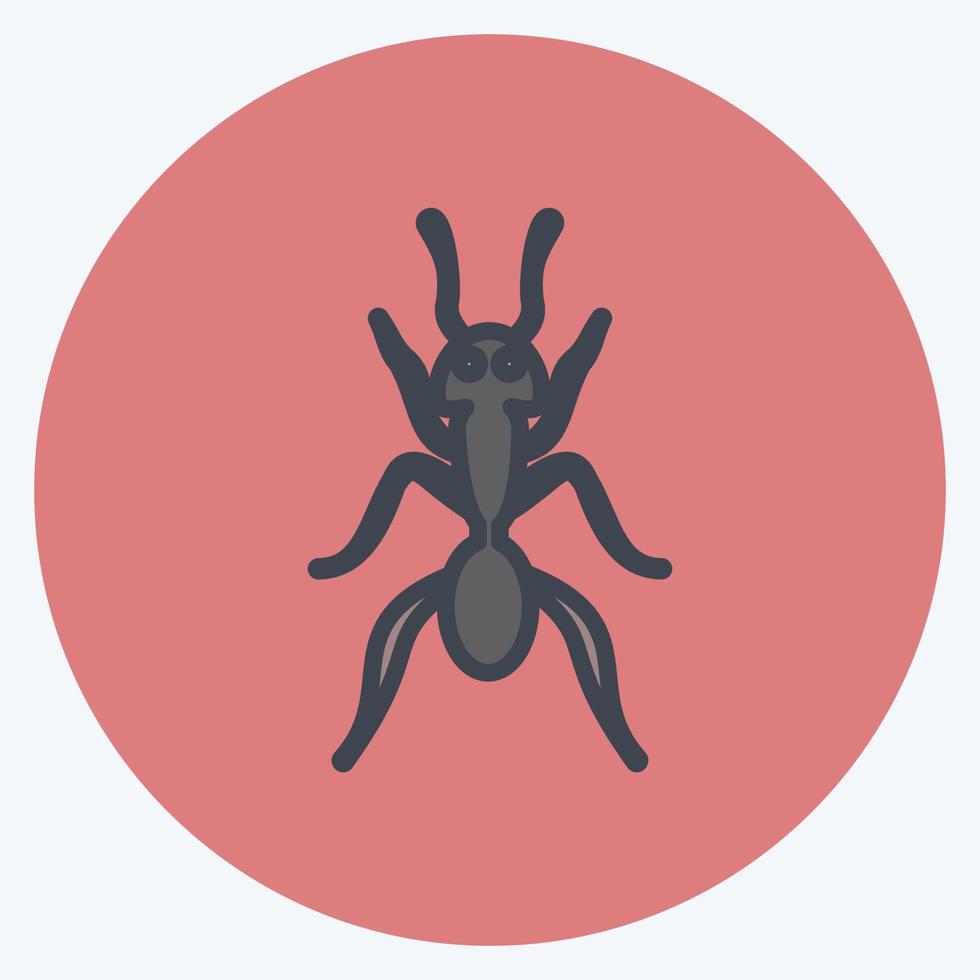 Icon Ant 1. suitable for Animal symbol. color mate style. simple design editable. design template vector. simple symbol illustration vector