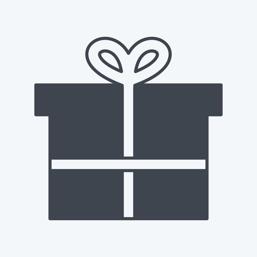 Icon Special Gift. suitable for digital web symbol. glyph style. simple design editable. design template vector. simple symbol illustration vector