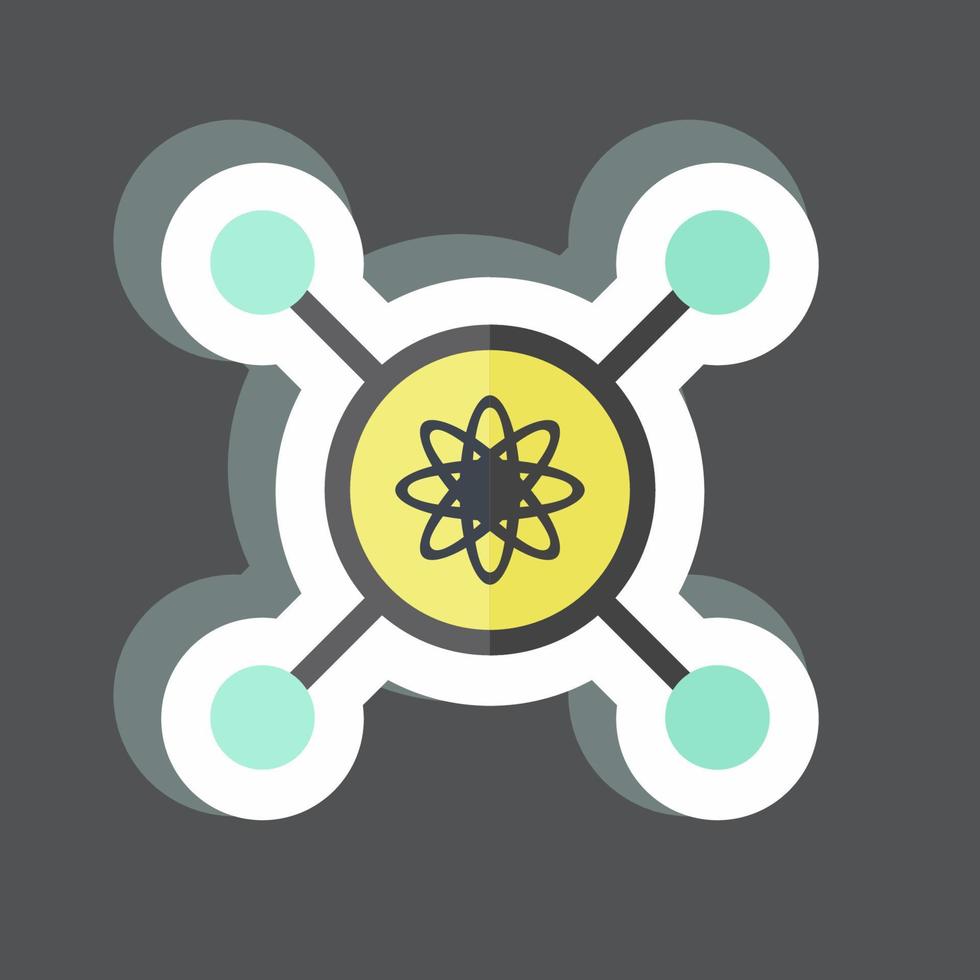 Sticker Intelligent Control. suitable for data analytics symbol. simple design editable. design template vector. simple symbol illustration vector