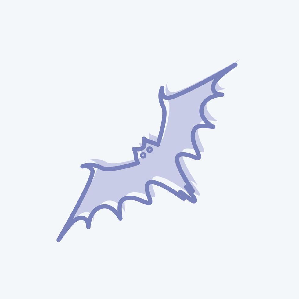 Icon Bat. suitable for animal symbol. two tone style. simple design editable. design template vector. simple symbol illustration vector