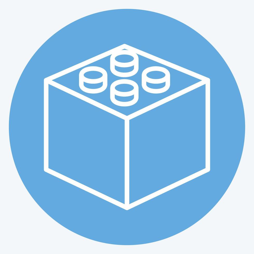Icon Block. suitable for Baby symbol. blue eyes style. simple design editable. design template vector. simple symbol illustration vector