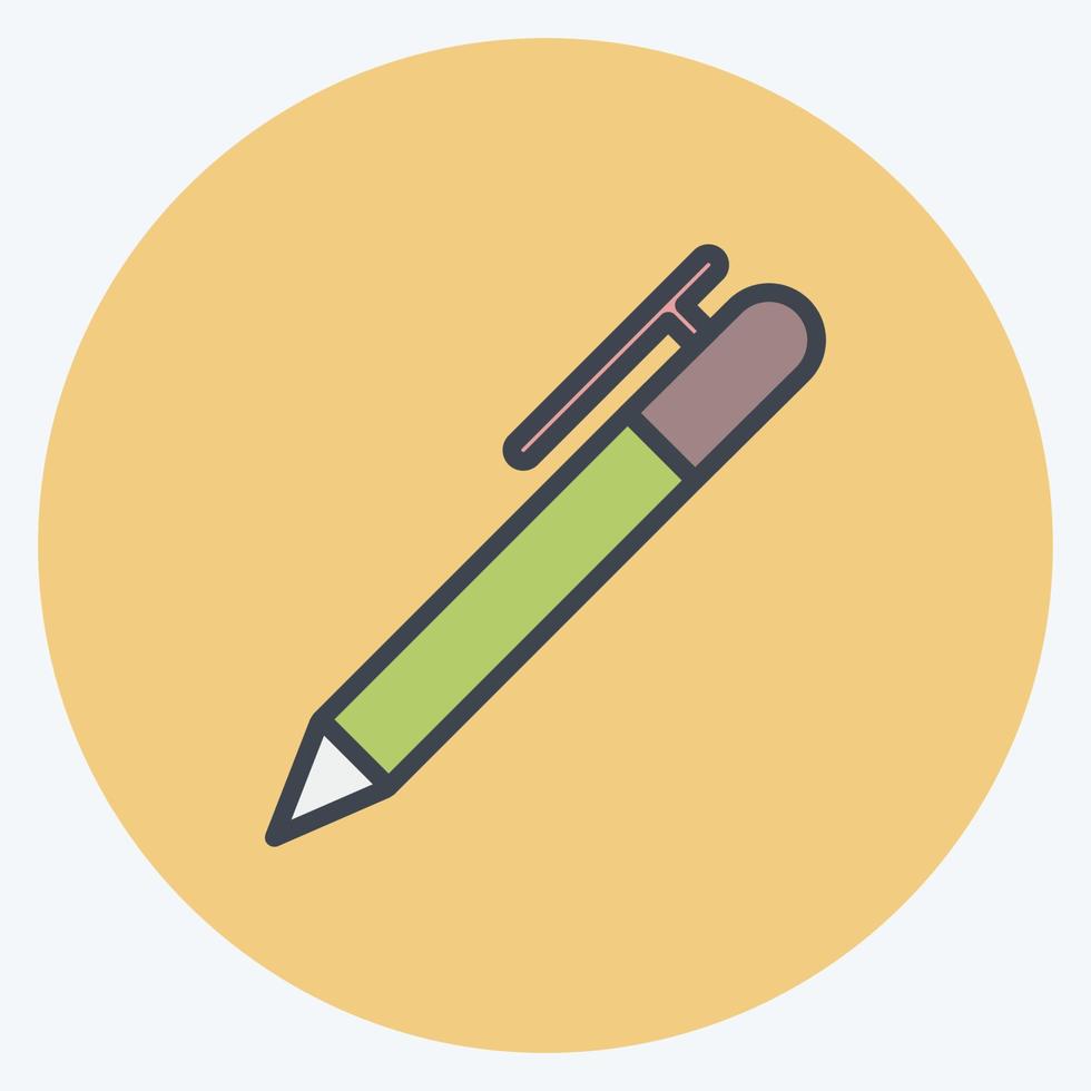 Icon Fountain Pen. suitable for Education symbol. color mate style. simple design editable. design template vector. simple symbol illustration vector