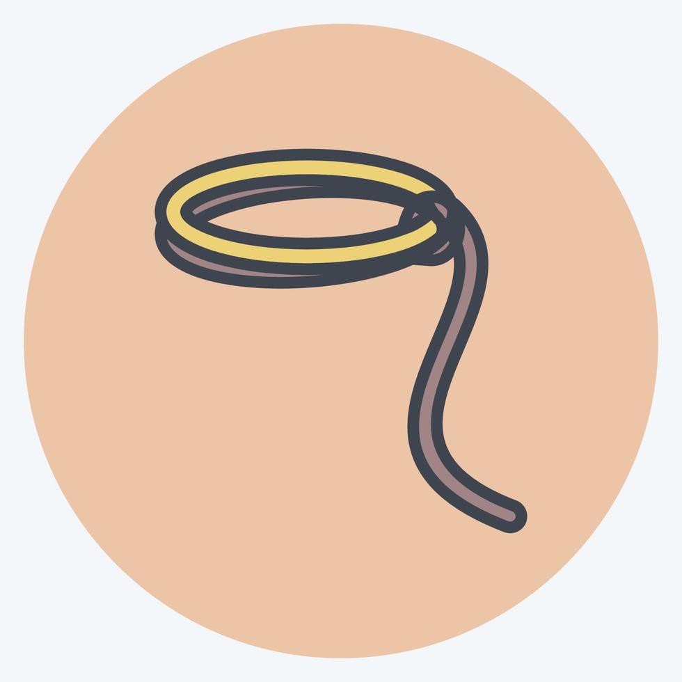 Icon Rope. suitable for Wild West symbol. color mate style. simple design editable. design template vector. simple symbol illustration vector